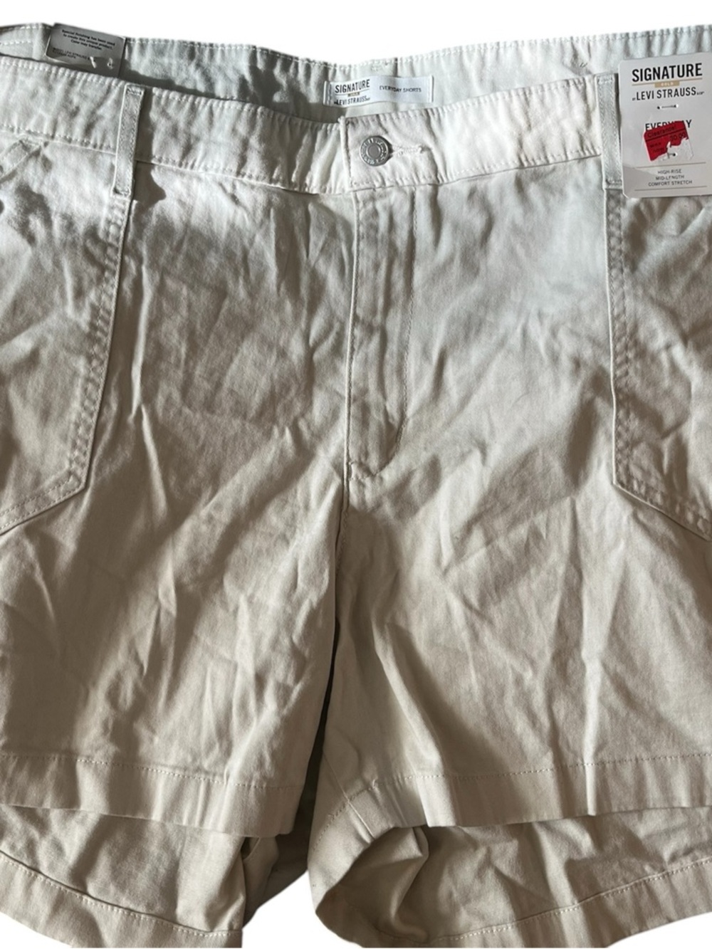 Signature by Levi Strauss Cream Utility Bermuda Shorts - Picture 2 of 4